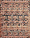 Loloi Layla Collection LAY-14 Mocha/Blush 5'-0" x 7'-6" .13" Thick Area Rug, Soft, Durable, Vintage Inspired, Distressed, Low Pile, Non-Shedding, Easy Clean, Printed, Living Room Rug-Ruum Studio Home