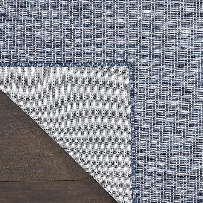 Nourison Positano Indoor/Outdoor Navy Blue 2'2" x 12' Area Rug, Easy Cleaning, Non Shedding, Bed Room, Living Room, Dining Room, Backyard, Deck, Patio (2x12)-Ruum Studio Home