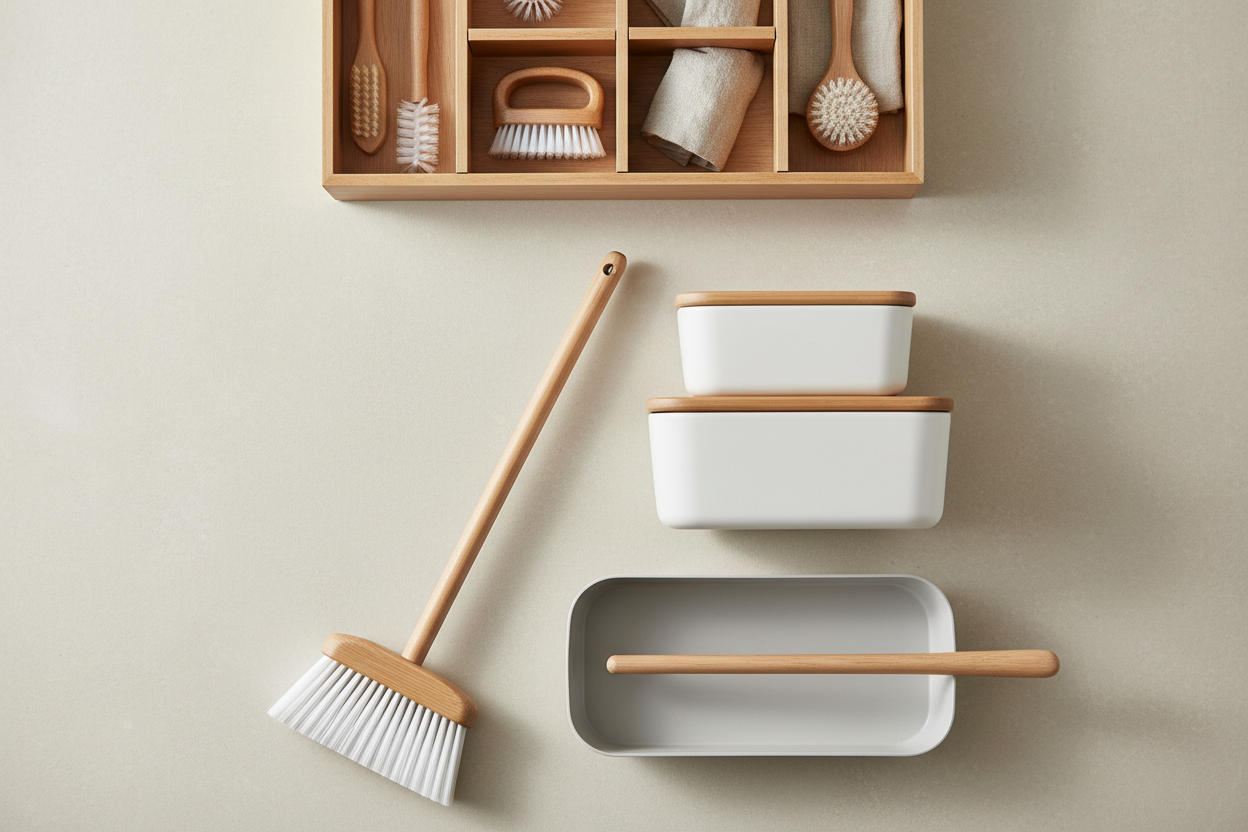 I found exactly what I was looking for—sleek cleaning tools and a few household organizers that matched perfectly with my neutral space. Everything looks even better in person and feels really well made. I was also pleasantly surprised by how quickly it shipped!